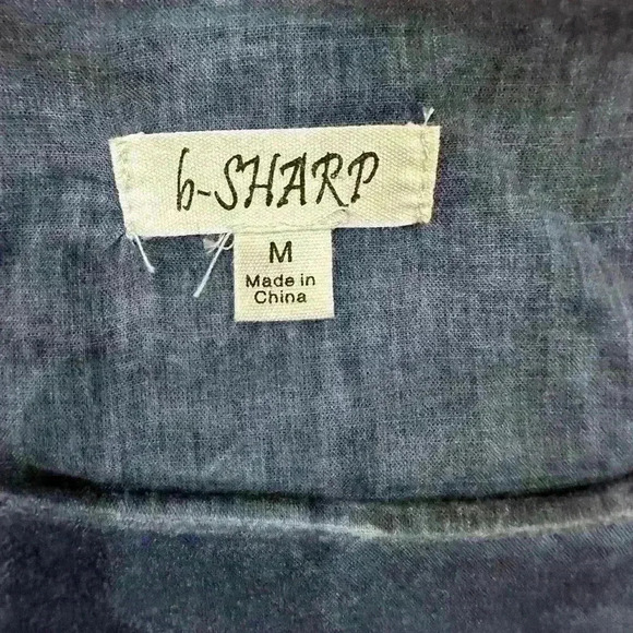 b-SHARP Chambray Blur Dress Size Medium - Picture 3 of 5